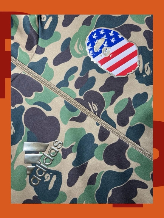 A Bathing Ape x Adidas BAPE Shark Full Zip Jacket Hoodie (Large) - Picture 3 of 3